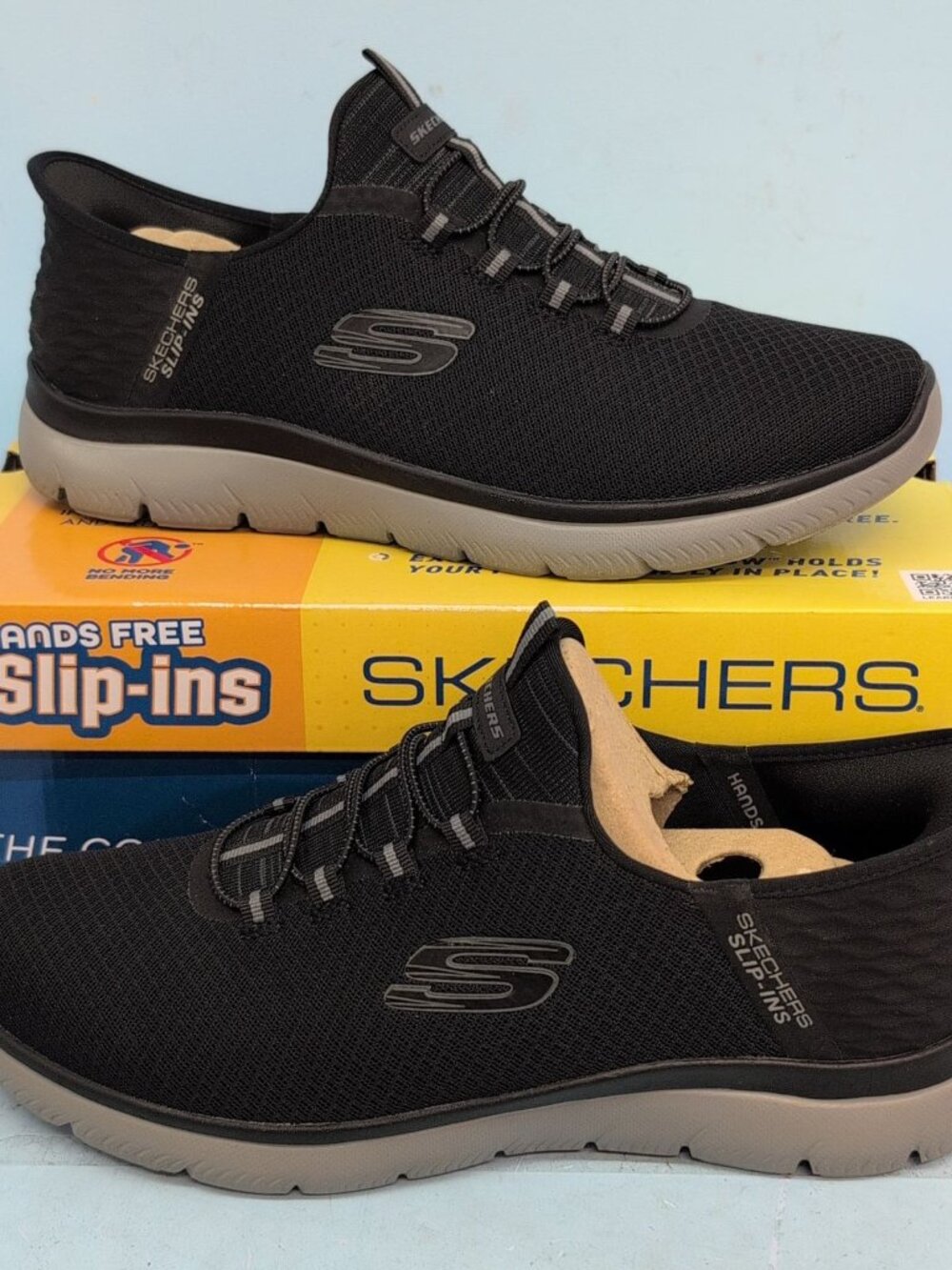 Skechers Summits High Range Slip in Sneakers Men's Shoes US 11.5 Black Charcoal